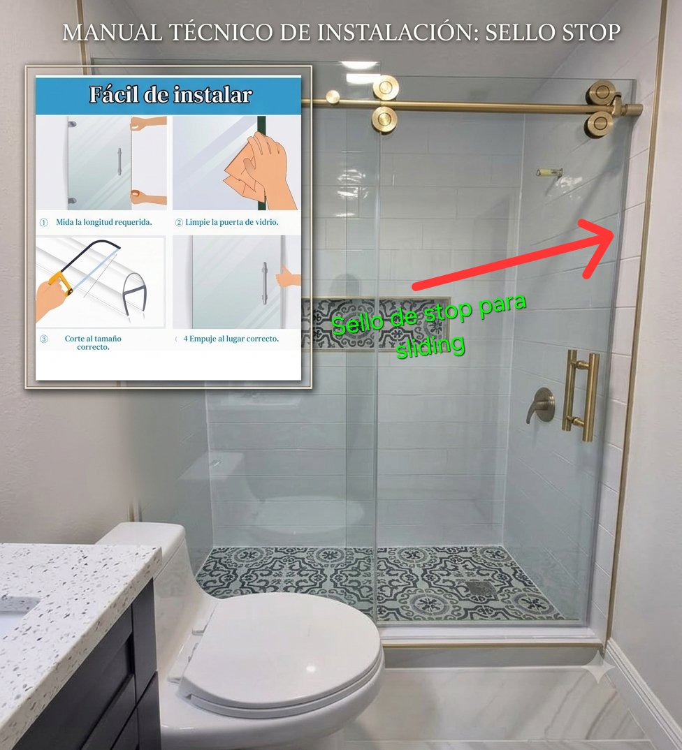 Glas Plus installation manual: stop seal for a sliding door