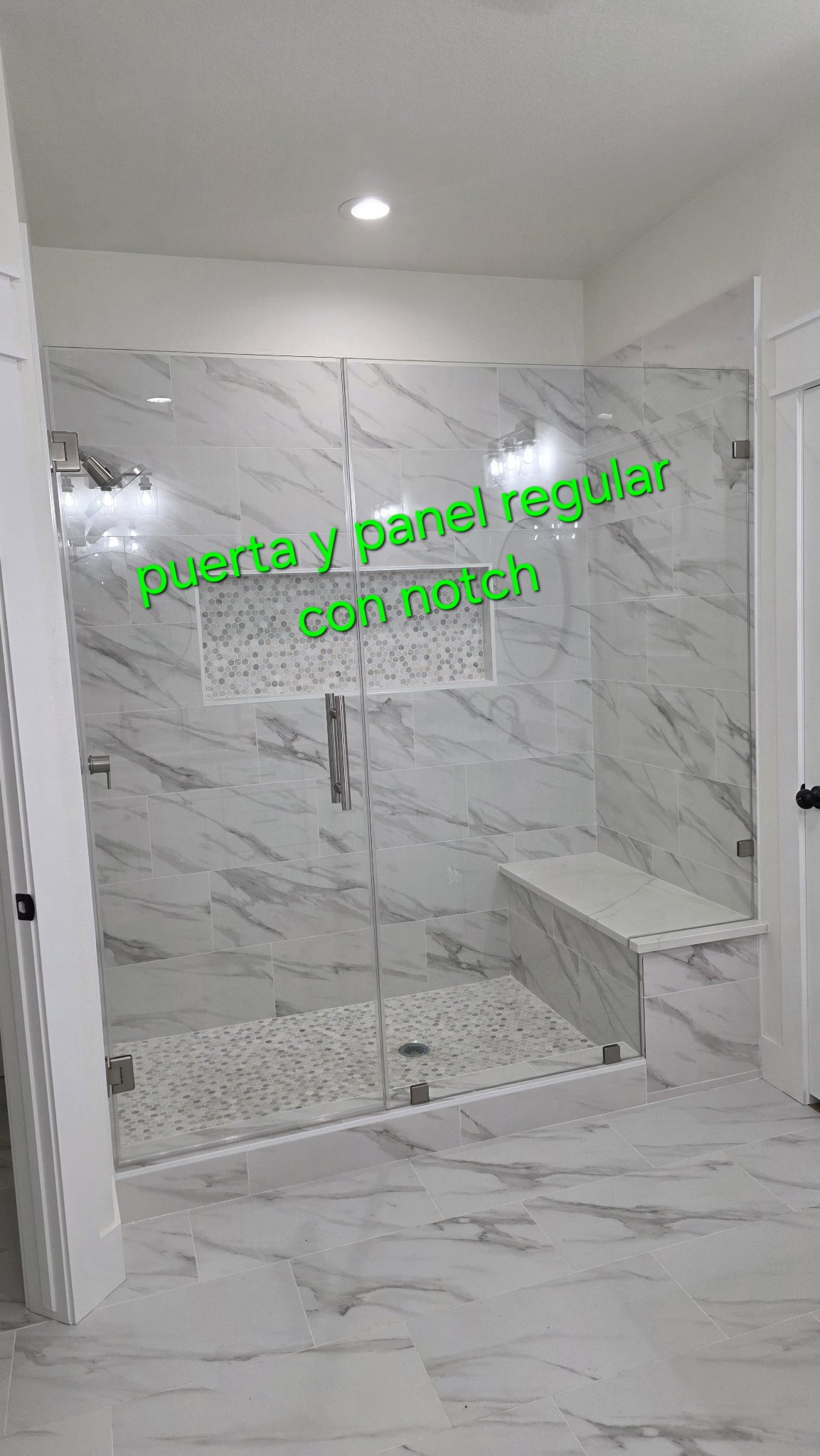 Regular door and panel with notch