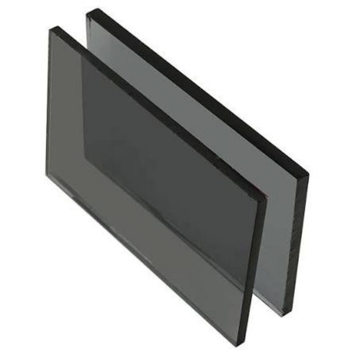 Grey glass reference photo: sheets of smoked grey glass